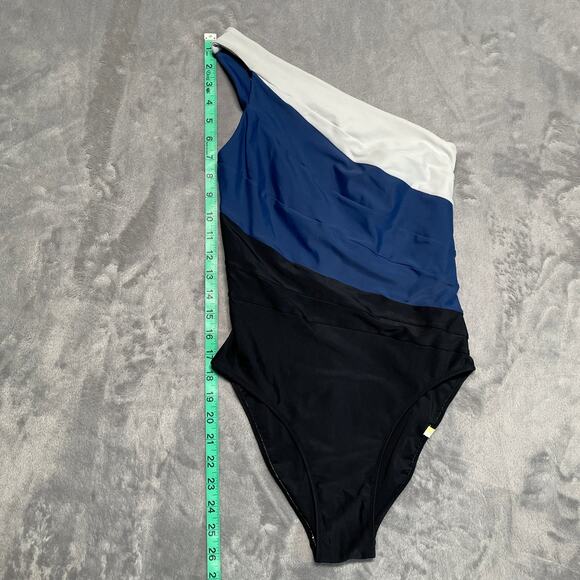 Summersalt Sidestroke One Piece Swimsuit Womens 4 Blue Colorblock Compression - Picture 9 of 10
